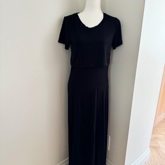 LNA T-Shirt Low Back Maxi Dress Black Size Small - Picture 4 of 8